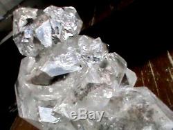 LARGE 180x130x62 mm NY Herkimer Diamond Quartz Crystal Chain Pocket Cluster EL1