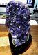 Large Amethyst Crystal Cluster Cathedral Geode From Uruguay With Polished Rim