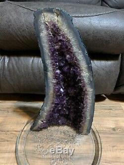 LARGE AMETHYST CRYSTAL CLUSTER GEODE CATHEDRAL 8.85 Lbs 18.5