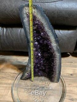 LARGE AMETHYST CRYSTAL CLUSTER GEODE CATHEDRAL 8.85 Lbs 18.5