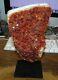 Large Citrine Crystal Cluster Cathedral Geode Brazil With Steel Stand