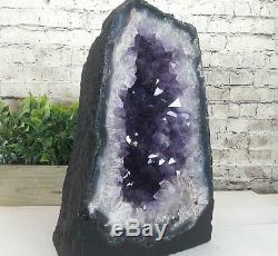 LARGE PURPLE AMETHYST CRYSTAL QUARTZ CLUSTER GEODE CATHEDRAL 30.15 lb (AC147)E