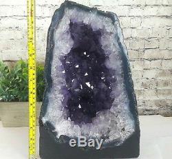 LARGE PURPLE AMETHYST CRYSTAL QUARTZ CLUSTER GEODE CATHEDRAL 30.15 lb (AC147)E