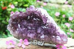 LARGE URUGUAYAN AMETHYST GEODE CRYSTAL CLUSTER FREE STAND 1918g GRADE A++