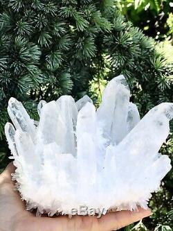 Large 2.87 Lbs Clear Quartz Cluster Natural Healing Energy