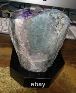 Large Amethyst Crystal Cluster Geode Cathedral From Uruguay Polished Stand