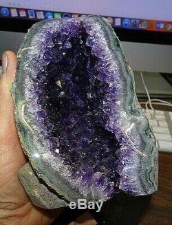 Large Amethyst Crystal Cluster Geode From Uruguay Cathedral Hollow