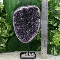 Large Amethyst Geode With Stand Amathyst Cluster Druzy Quartz Crystal Stone