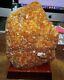 Large Citrine Crystal Cluster Geode Brazil Cathedral Wood Stand