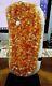 Large Citrine Crystal Cluster Geode F/ Brazil Cathedral Steel Stand