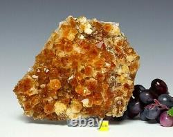 Large Citrine Quartz Crystal Cluster Natural Raw Healing Mineral Druzy 1220g