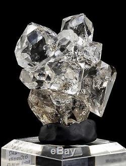 Large Herkimer Diamond Quartz Cluster 8 Crystals Fine Mineral Specimen