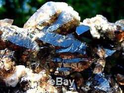 Large Malawi Smoky Quartz Crystal Cluster