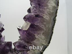 Large Natural Amethyst Geode Crystal Cluster on Stand AGS-2