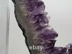 Large Natural Amethyst Geode Crystal Cluster on Stand AGS-2