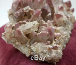 Large Natural Lithium Quartz Crystal Cluster