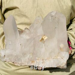 Large Natural White Quartz Crystal Cluster Rough Specimen Healing Stone