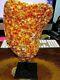 Large Polished Citrine Crystal Cluster Geode From Brazil Cathedral W' Steelstd