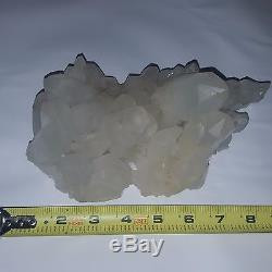 Large Quartz Crystal Cluster With Huge Rock Crystals 8 inches Wide Ship From USA