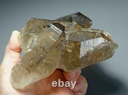Large, Rare, Glassy Luster Brown Smoky Quartz Crystal Cluster, Pakistan