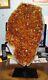Large Tall Citrine Crystal Cluster Geode Brazil Cathedral Steel Stand