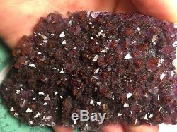 Large Thunder Bay Amethyst Quartz Cluster Red Inclusions Canada Thunder Bay
