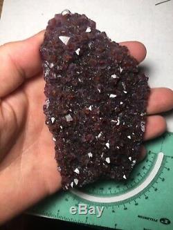 Large Thunder Bay Amethyst Quartz Cluster Red Inclusions Canada Thunder Bay