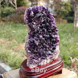 Large Uruguay Natural AMETHYST Flower QUARTZ Crystal GEODE CLUSTER 06