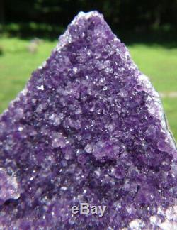 Large Uruguayan Uruguay Amethyst Crystal Cluster w Cut Base Over 5 Pounds