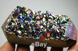 Most Fashionable Smoke Pipe! Angel color rainbow aura Crystal Cluster For Smoker