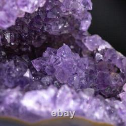 NATURAL Amethyst Geode Sphere Crystal Cluster Ball Healing Energy Decor Q45