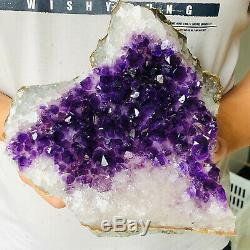 Natural Amethyst Quartz Crystal Cluster Geode Raw Mineral Specimen Healing Stone