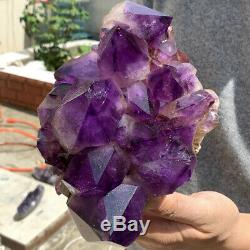 Natural Amethyst geode quartz cluster crystal specimen energy Healing 2580g