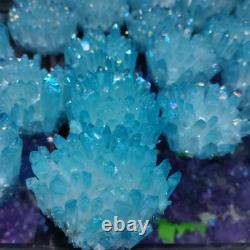 Natural Clear Quartz Crystal Cluster Electroplating Healing Raw Stone Ornaments