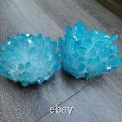 Natural Clear Quartz Crystal Cluster Electroplating Healing Raw Stone Ornaments