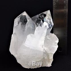 Natural Clear Quartz Crystal Cluster Specimen 2.7 lb Large Stone from Brazil
