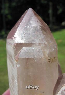 Natural Lithium Quartz Cluster w Record Keeper Crystal & Phantom