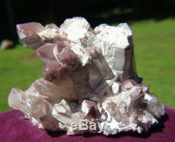 Natural Lithium Quartz Crystal Cluster