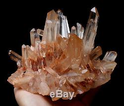 Natural Rare Beautiful Red skin QUARTZ Cluster Crystal Tibetan Specimen 3.91lb
