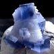 Natural Rare Clear Blue Cube Fluorite Crystal Cluster Mineral Specimen 8g
