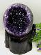 Natural Uruguay Deep Purple Crystal Quartz Amethyst Geode Clusters +stand A19