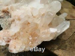 Natural Very Large Clear Madagascar Quartz Crystal Cluster