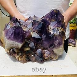 Natural amethyst Cluster purple Quartz Crystal Rare mineral Specimen 11160g