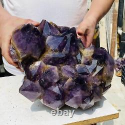 Natural amethyst Cluster purple Quartz Crystal Rare mineral Specimen 11160g