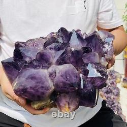 Natural amethyst Cluster purple Quartz Crystal Rare mineral Specimen 9920g