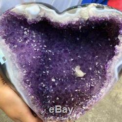 Natural amethyst Geode Cathedral Crystal Specimen cluster heart healing 18LB