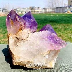 Natural amethyst cluster quartz crystal speciman point healing decor 7.05LB