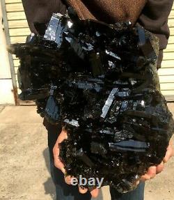 Natural beautiful Top Large Raw black Crystal Cluster Black Quartz Cluster