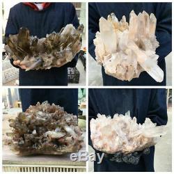 Natural quartz crystal cluster point large energy reiki healing 134kg
