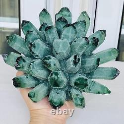 New Find Green Phantom Quartz Crystal Cluster Mineral Specimen Healing 2940G